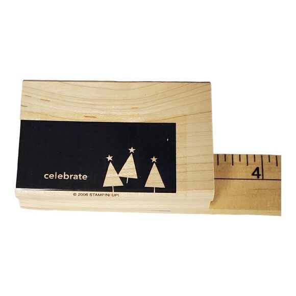Stampin Up In Any Event Silhouette Wood Mount Rubber Stamps Set of 6 Holidays - Picture 5 of 9